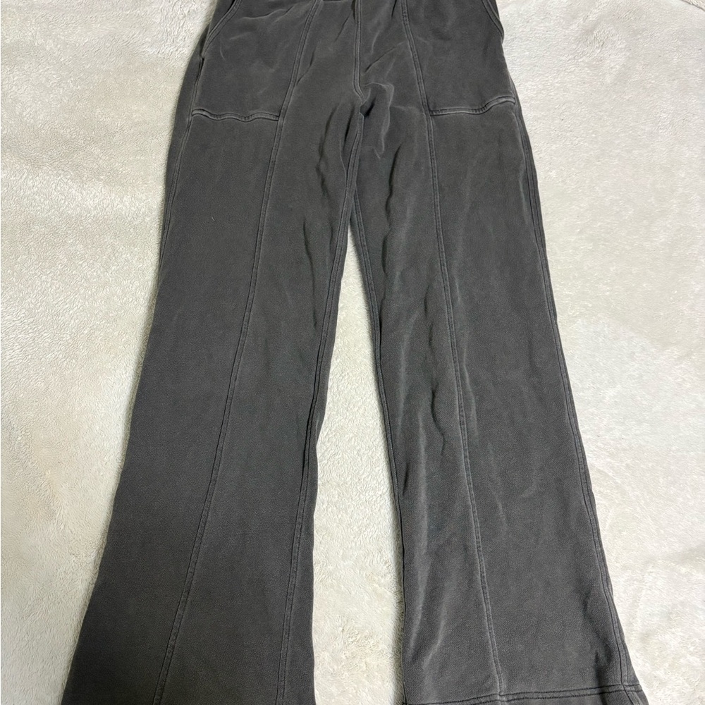 Aerie Gray Wide-Leg Pants